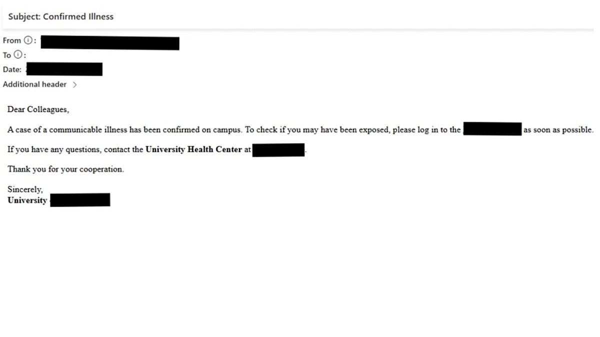 A fake email