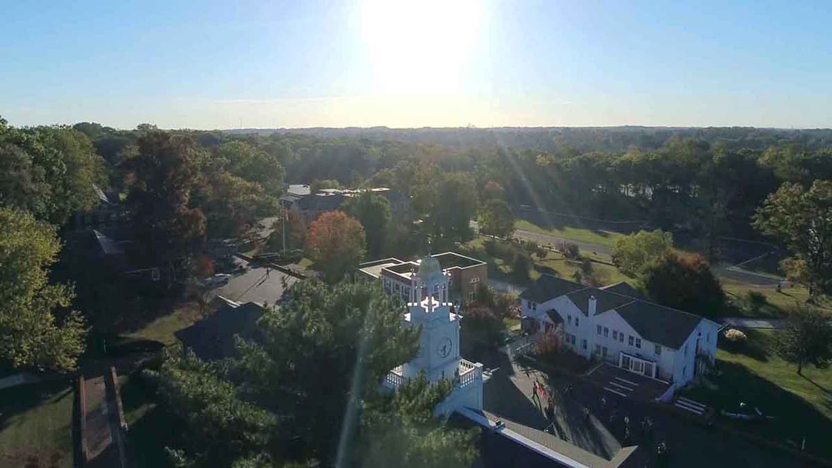 Aerial view of the Valley Forge Military College campus