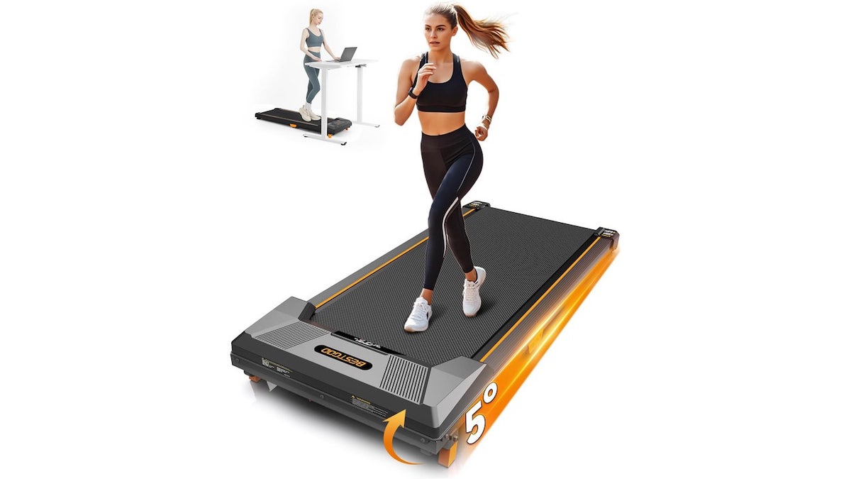 This treadmill is easy to move and a great way to stay on top of steps.