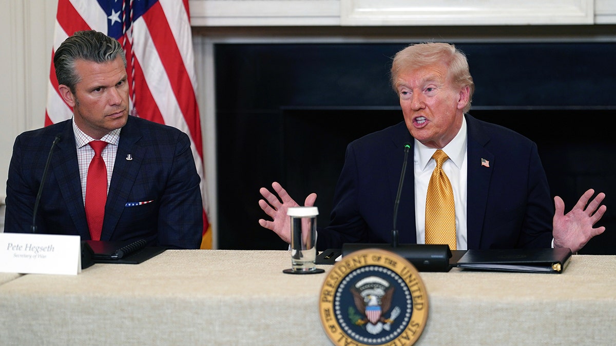 War Secretary Pete Hegseth and President Donald Trump