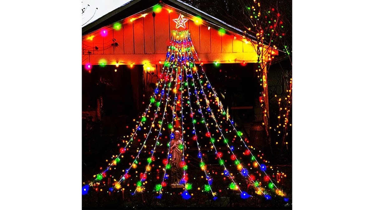 These waterfall lights will brighten your exterior.