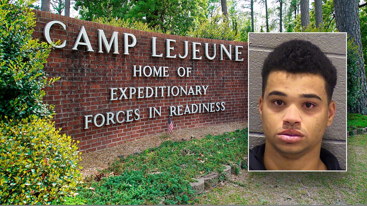 Camp Lejeune gate and suspect William Richard Roy