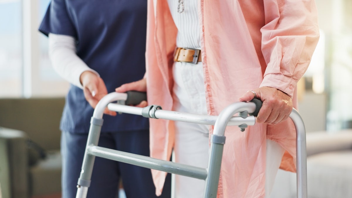 Woman with walker