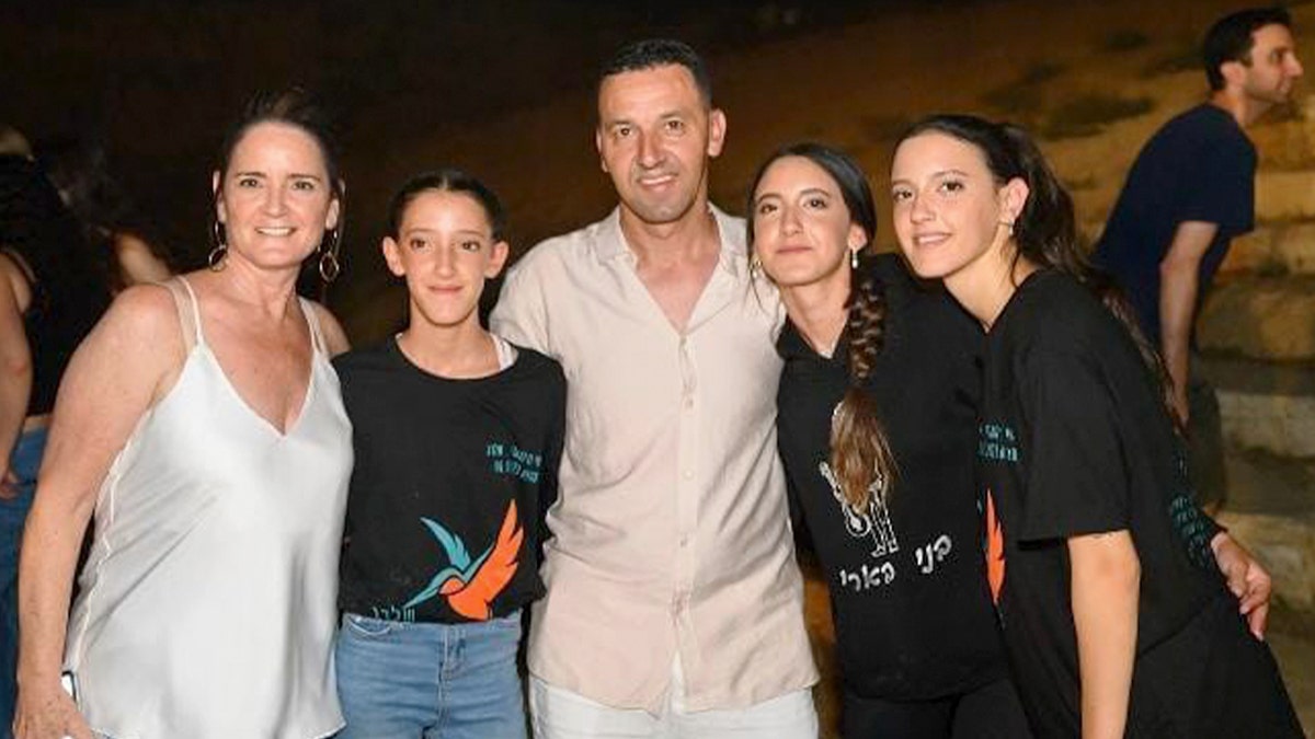 Yossi Sharabi with his wife, Nira, and their daughters, Yuval, Ofir and Oren