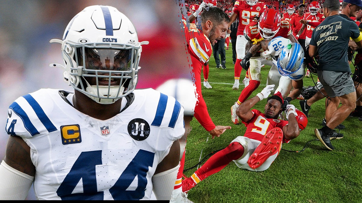 Zaire Franklin with Chiefs-Lions fight