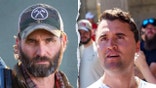 novelist/former SEAL Jack Carr on one side; Charlie Kirk on the other