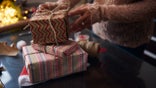 wrapping holiday gifts