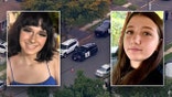 Maria Niotis and Isabella Salas standing in front of a crime scene