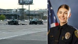 Crash scene next to Officer Lauren Craven