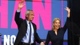 Robert F. Kennedy, Jr. and Cheryl Hines greet supporters.