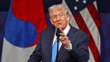 US President Donald Trump speaks during the Asia-Pacific Economic Cooperation