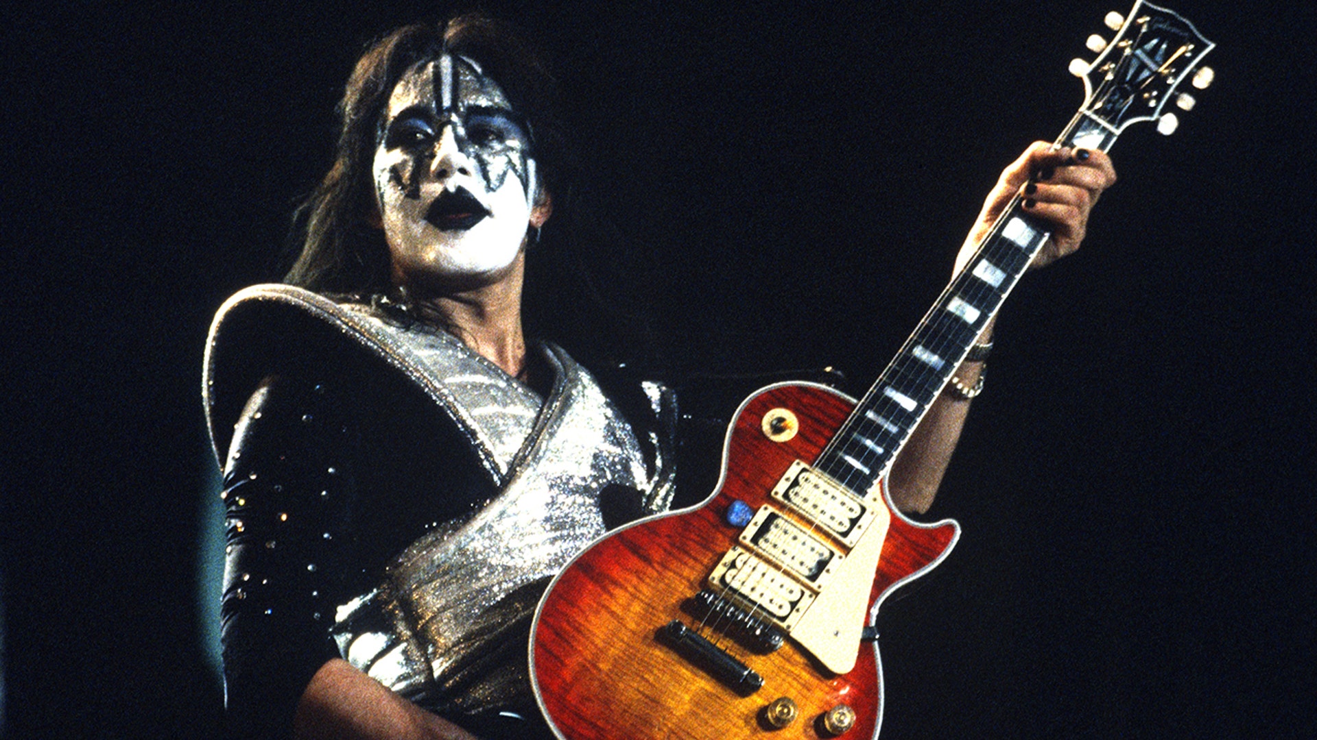 Ace Frehley on stage in makeup