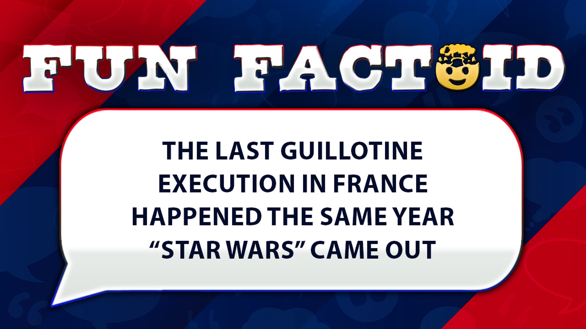 The last guillotine execution in France happened the same year Star Wars came out