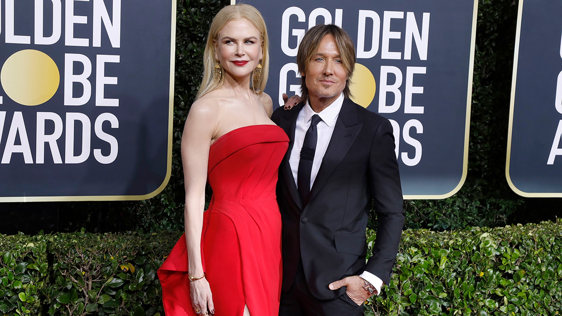 Nicole Kidman and Keith Urban at the Golden Globes in January 2020.