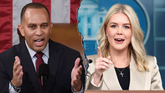 EXCLUSIVE: Karoline Leavitt slams Hakeem Jeffries as 'stone-cold loser' after he attacks her as 'demented'