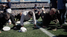 Hegseth helps set world record at Navy football game for most people doing pushups at the same time