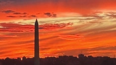Ominous red and orange skies had Capitol Hill take notice as shutdown loomed
