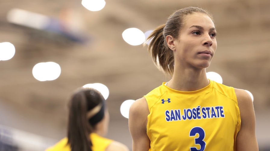 SJSU Athletic Director Jeff Konya takes questions on transgender volleyball controversy, abruptly ends interview