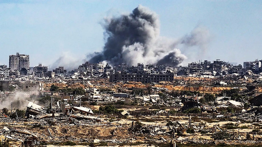 Smoke rises in Gaza