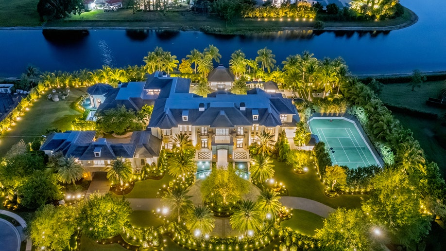 An aerial view of Mark Wahlberg's Delray property