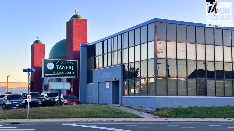 Tawfiq Islamic Center building with dome and towers in Minneapolis