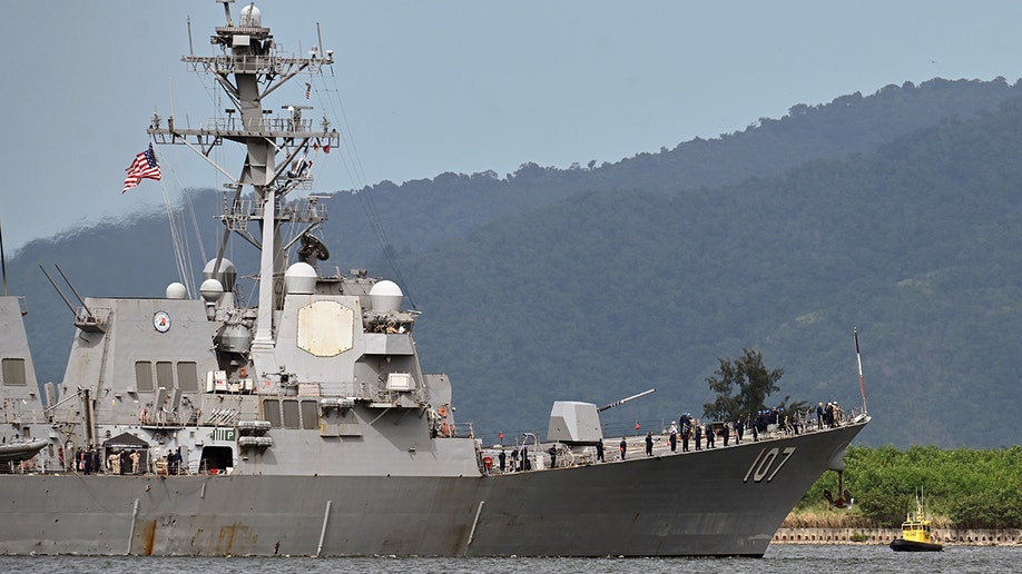 USS Gravely destroyer prepares to dock