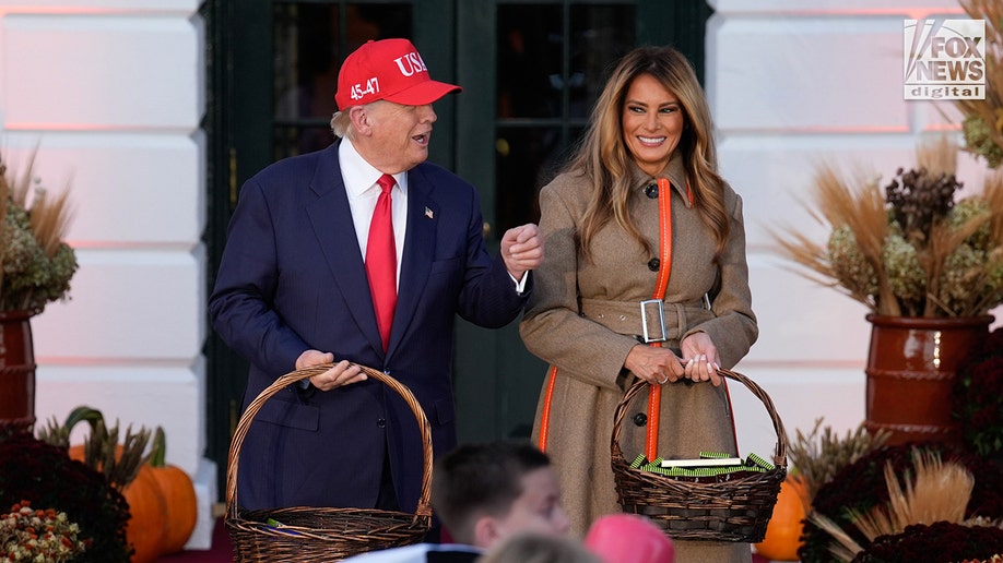 President Donald Trump hosts Halloween with first lady Melania Trump at the White House
