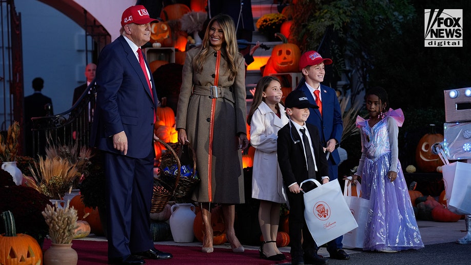 President Donald Trump hosts Halloween with first lady Melania Trump at the White House