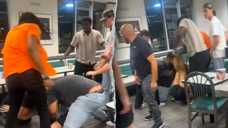 WATCH: Food order mix-up triggers brawl at burger joint, leading to seven arrests