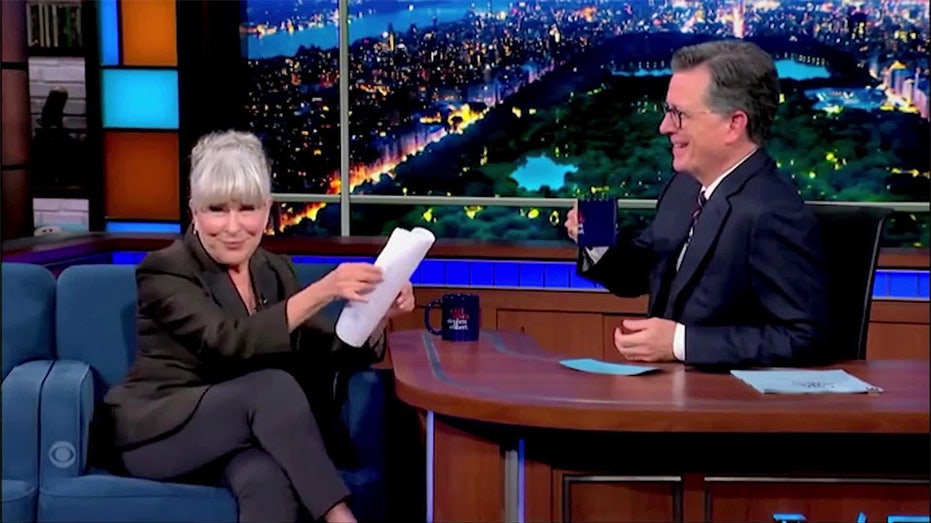 Bette Midler serenades Colbert with parody of 'Wind Beneath My Wings' attacking Trump
