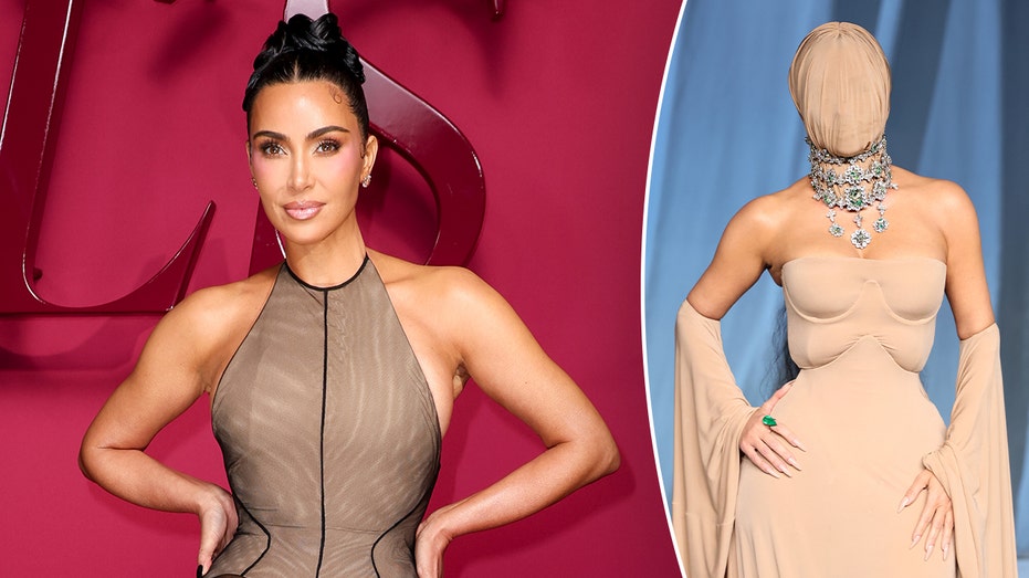 Kim Kardashian covers entire face with 'strange' nude mask at Academy Museum Gala, sparks online mystery