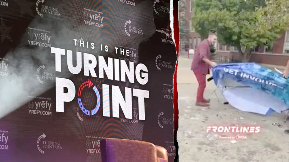 University fires Turning Point USA table flipper from teaching assistant role after campus outburst