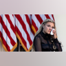 Erika Kirk appears emotional after President Donald Trump posthumously awarded the Presidential Medal of Freedom to her late husband Charlie Kirk.