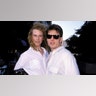 Tom Cruise and Nicole Kidman posing together in 1990.