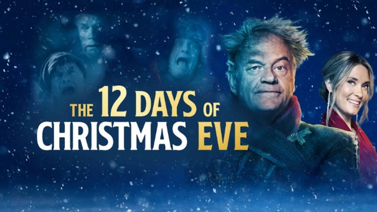 A poster for "The 12 Days of Christmas Eve" with Kelsey Grammer and Spencer Grammer.