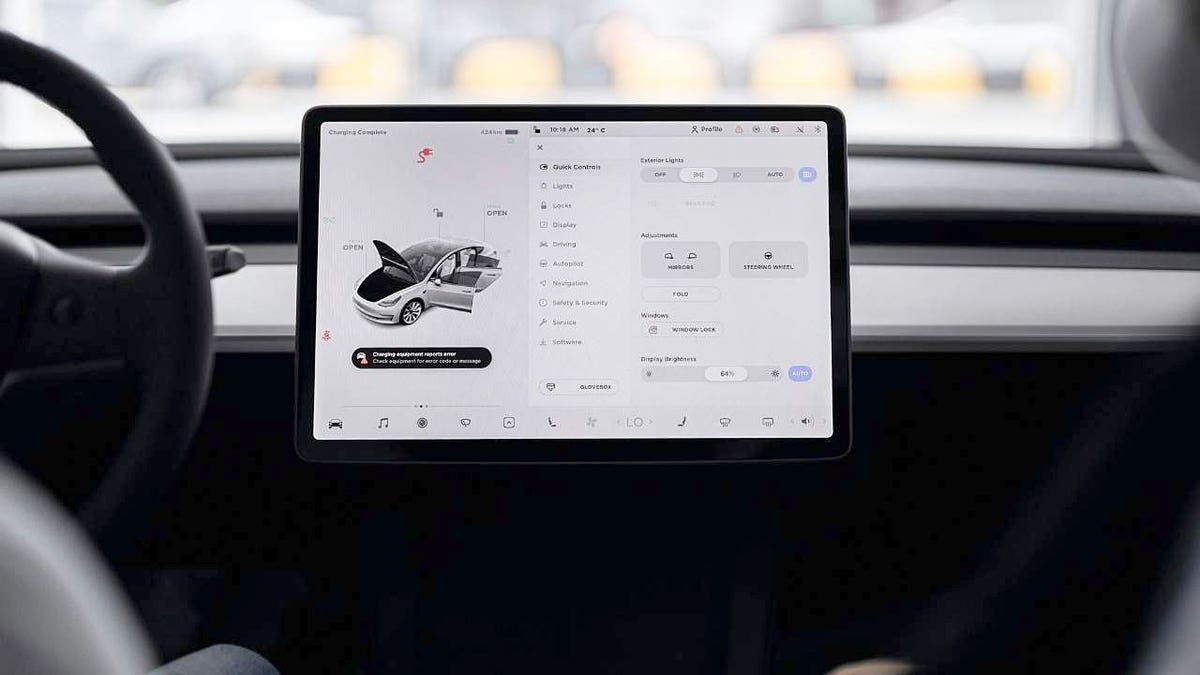 The digital dashboard of an electric vehicle