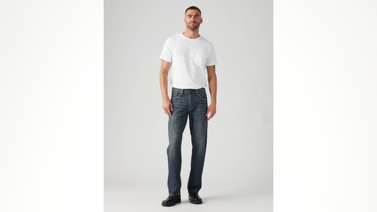 These relaxed jeans move with you. 