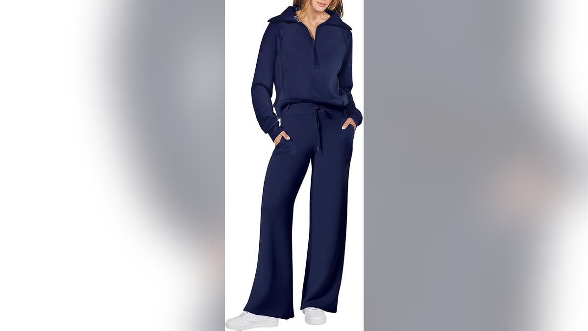 Relax in style with this fashionable jogger set.