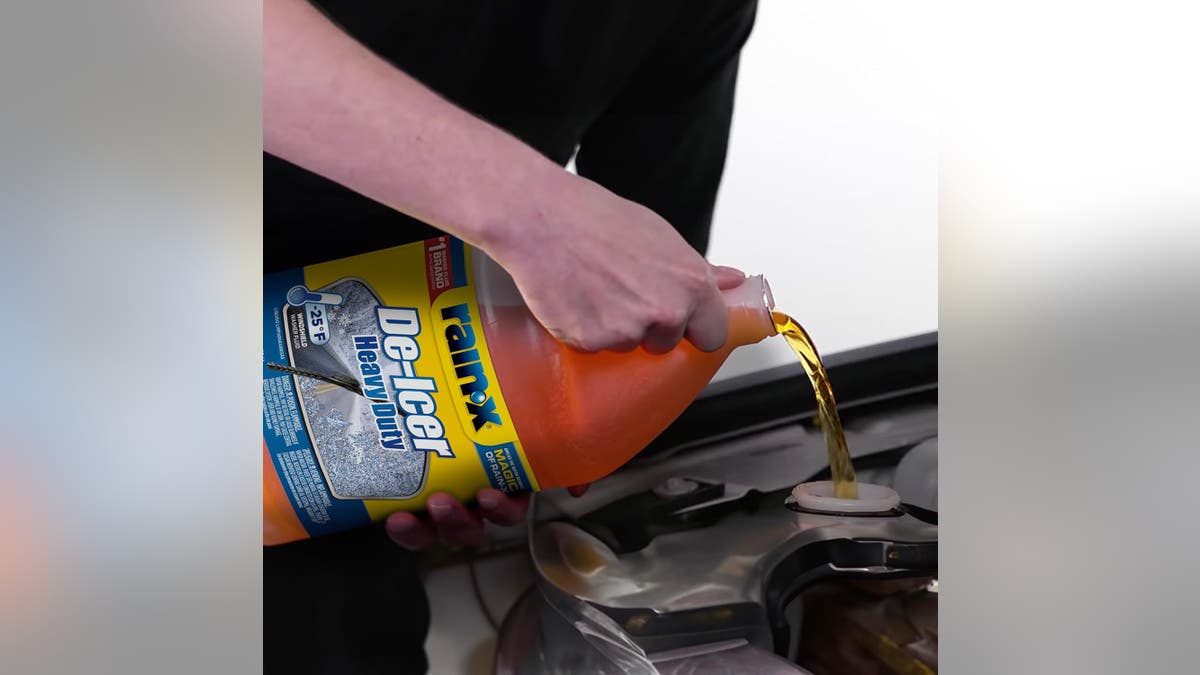 De-Icer helps your windshield freeze less often.