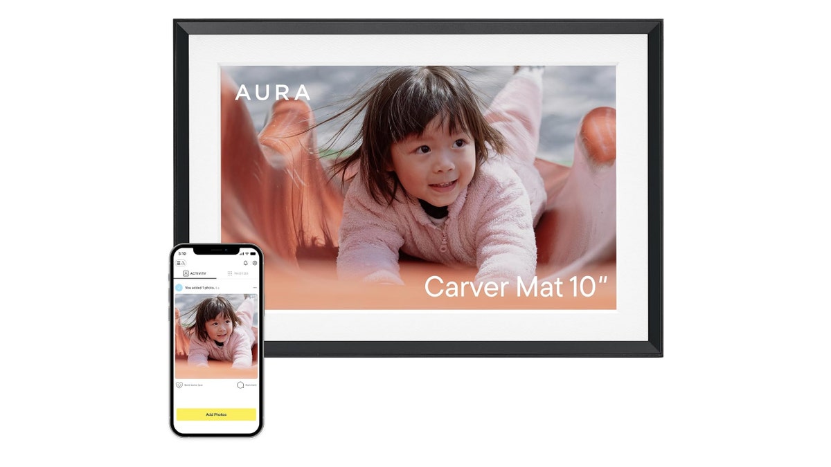 Gift all your family photos in one high-tech frame. 