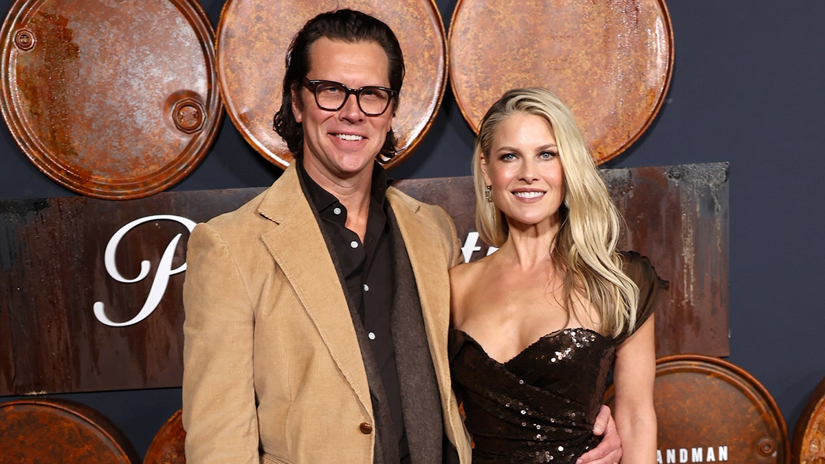 Hayes McArthur and Ali Larter at the Los Angeles premiere of "Landman" in November 2024.