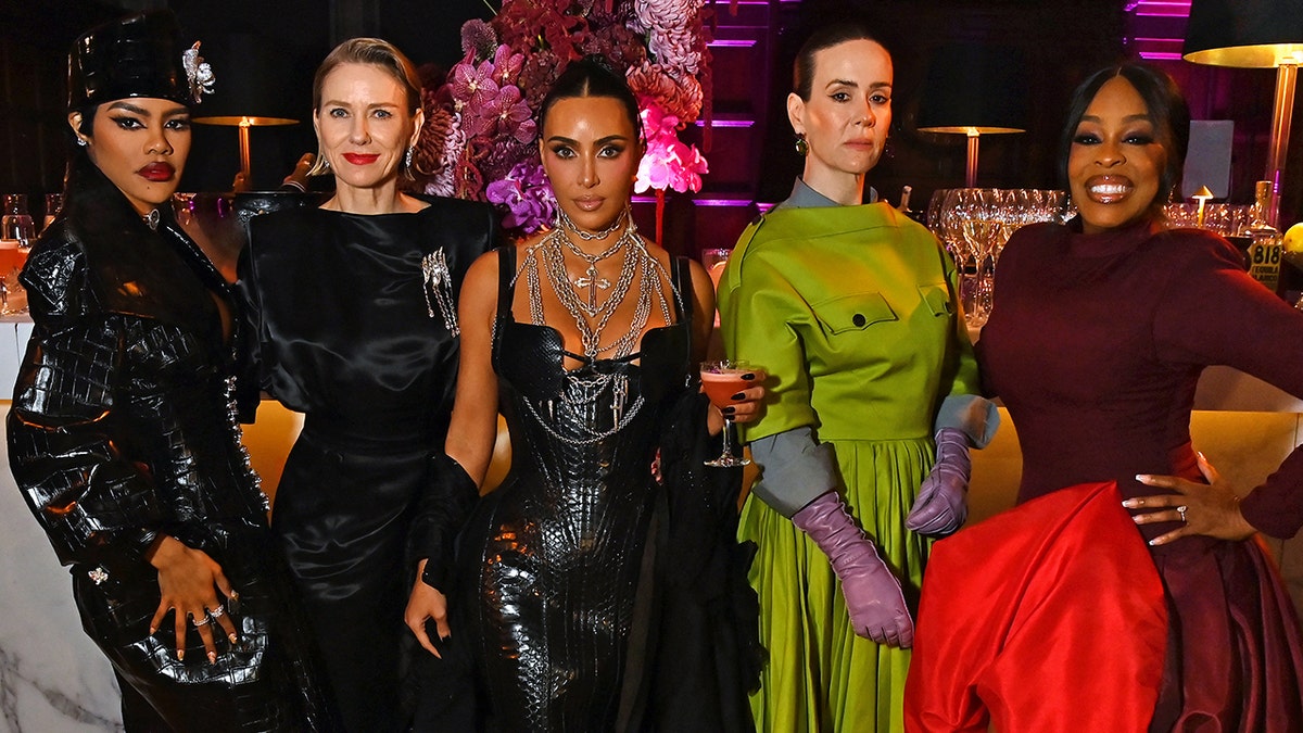 The cast of "All's Fair" at the after party of the show's premiere in London in October 2025.