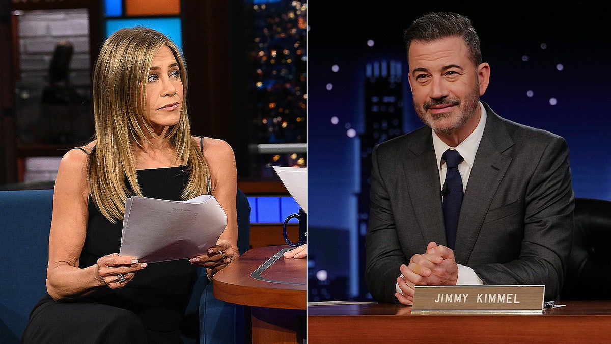 Jennifer Aniston and Jimmy Kimmel