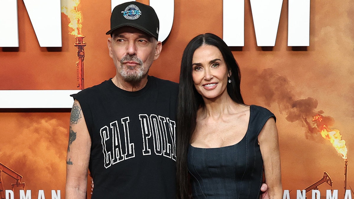 Demi Moore and Billy Bob Thornton at a screening for season 2 of Landman in October 2025.