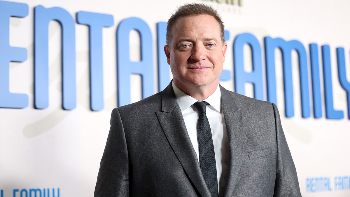 Brendan Fraser poses on the red carpet at the "Rental Family" Los Angeles premiere