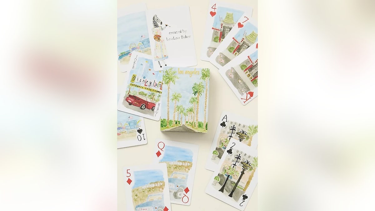 These watercolor playing cards add a touch of color to any game night. 