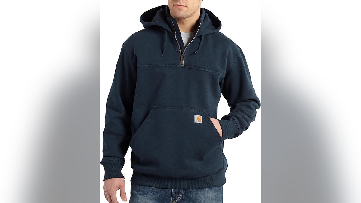 Grab a sweatshirt that wicks away rain and snow.