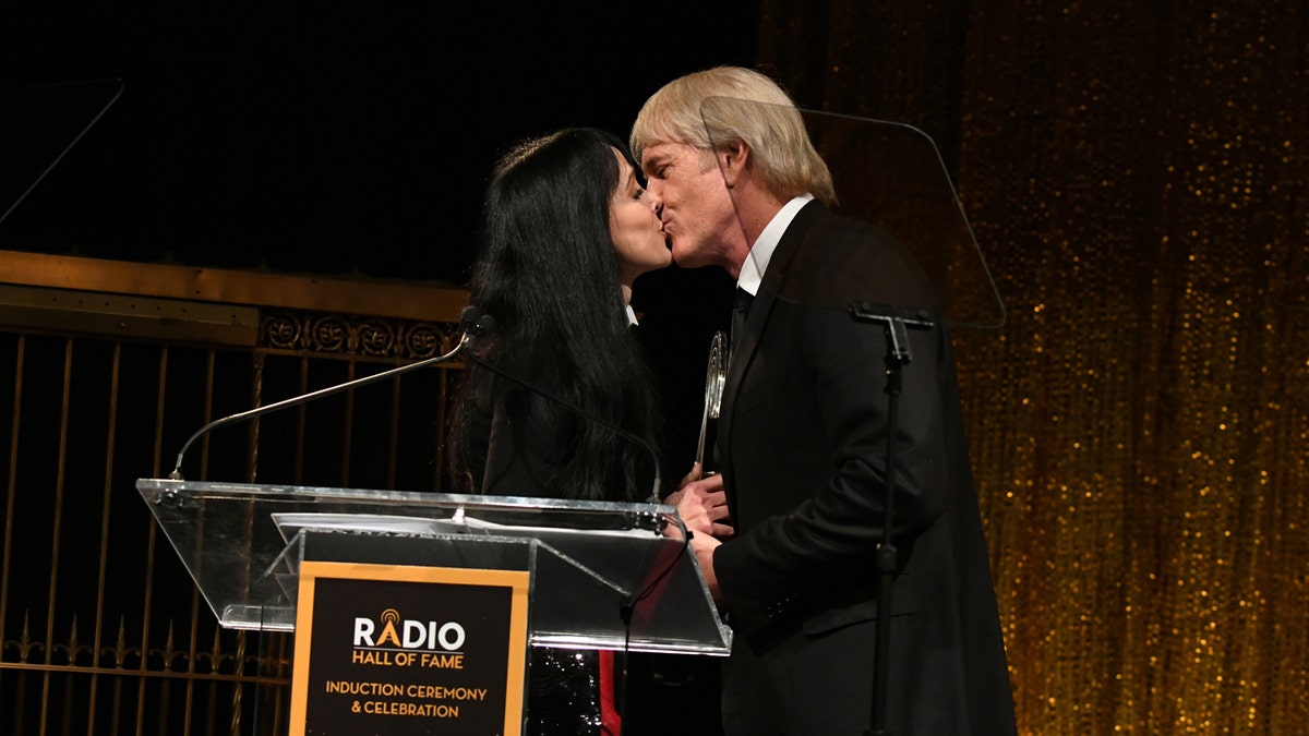 John Tesh and his wife at the Radio Hall of Fame ceremony