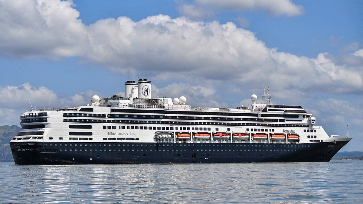 Photo of a Rotterdam cruise ship at sea.