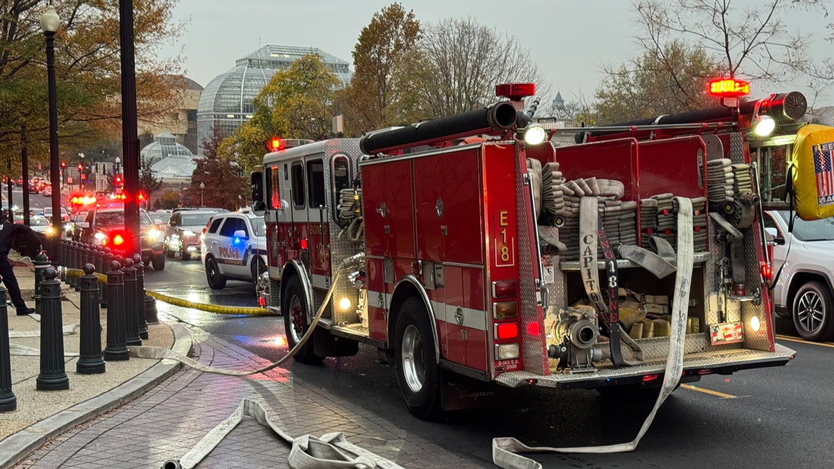 Firefighters are responding to an underground trolley fire in Washington, D.C.